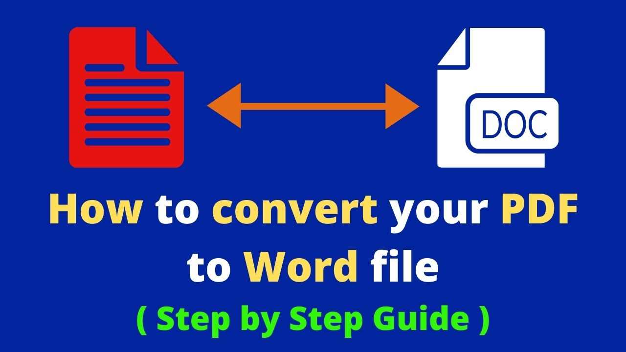 How to convert your PDF to Word file